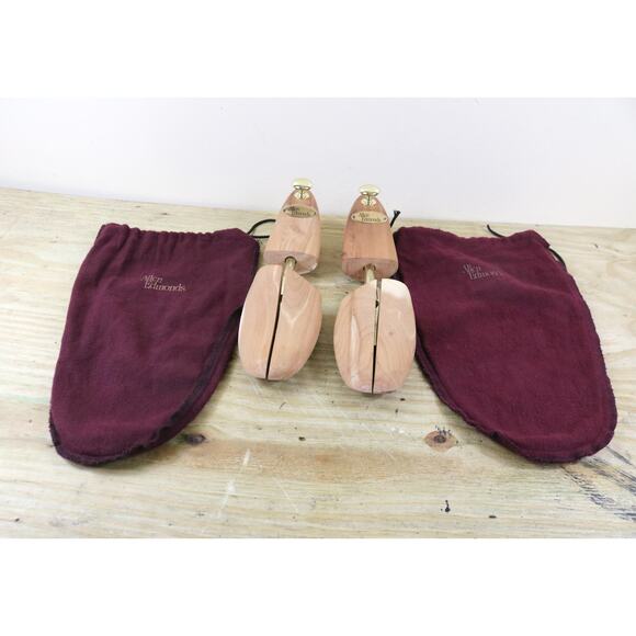 Allen Edmonds Small Medium Cider Shoe Tree with Globe 2 Shoes Bag USA - Picture 1 of 5